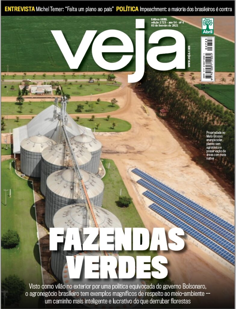 Agro verde é capa da Revista Veja do mês de fevereiro de 2021