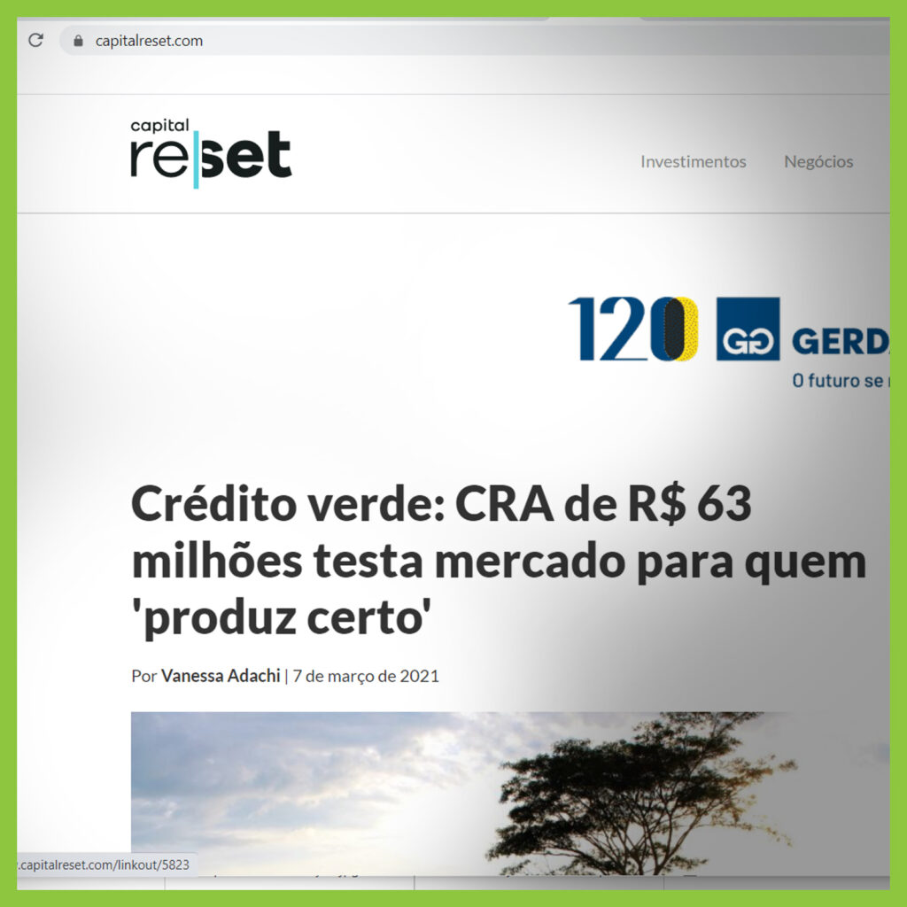 Na mídia: CRA verde